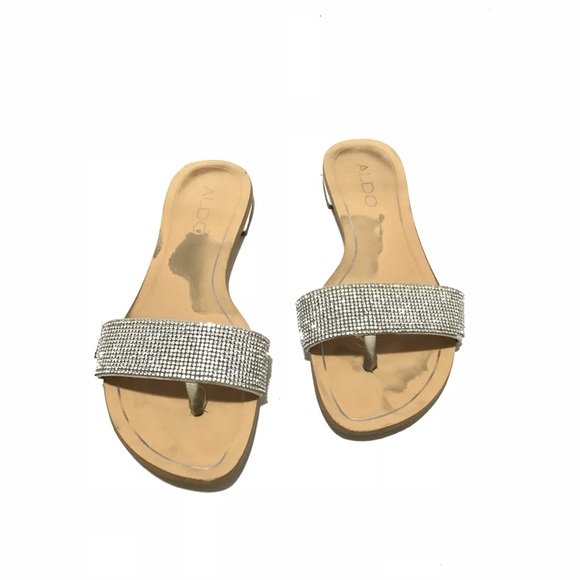 aldo rhinestone slides